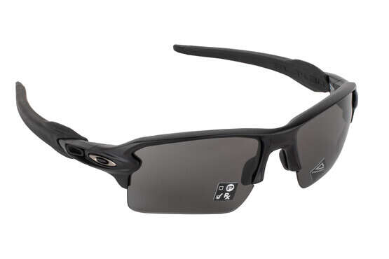 Oakley Standard Issue Flak 2.0 XL Matte Black Glasses have Unobtanium earsocks and nose pads